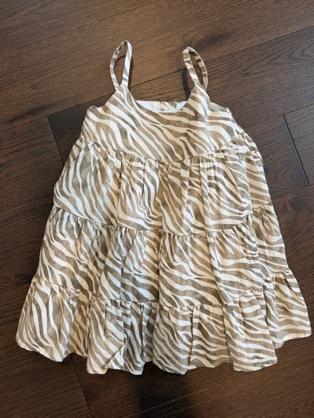 Cactus + Pearl Zebra Print Tiered Dress - size 2T - C37-057